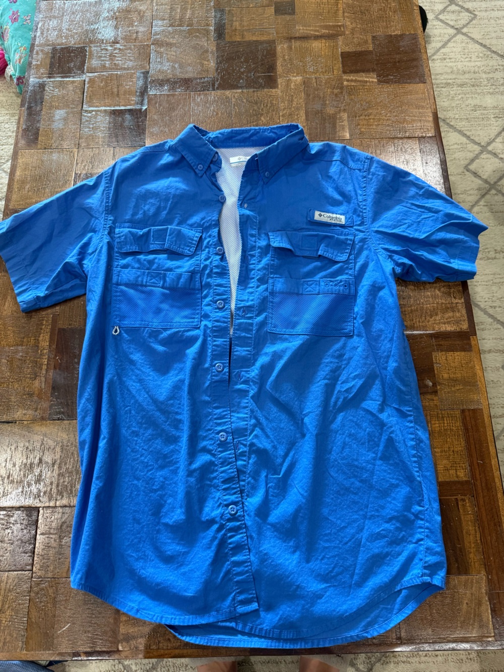 Columbia Men’s Short Sleeve Button-Down Shirt - Royal Blue